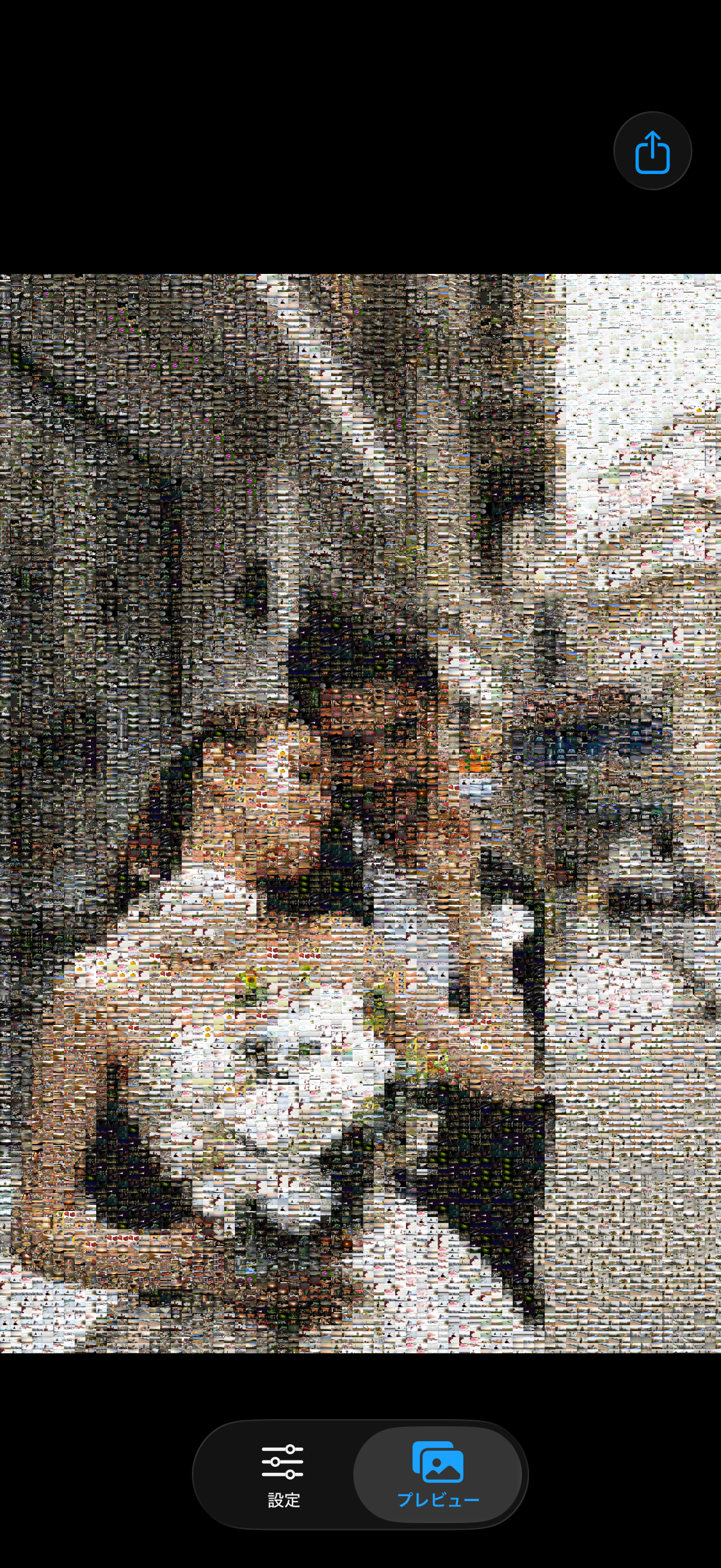 Mosaic Studioのプレビュー画面